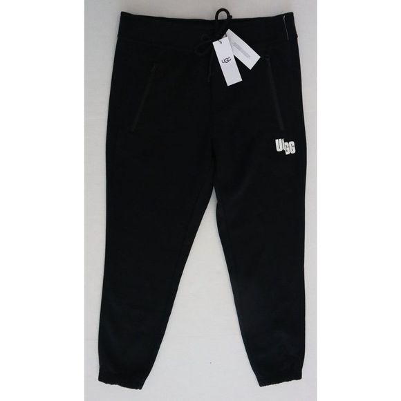 UGG 1129296 Men Sz M Black Ricky Jogger Chopd Regular Fit Cotton Blend Pants $98 - Picture 1 of 10